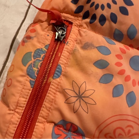 Patagonia orange floral vest play for stains XXS 4t - Picture 4 of 8